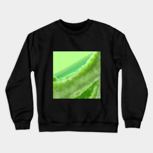 Green Color Therapy Clouds Crewneck Sweatshirt